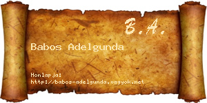 Babos Adelgunda névjegykártya